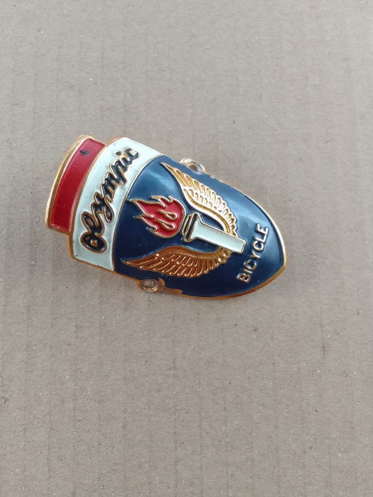 Olympic head tube badge emblem for bicycles restoration NOS vintage_bike_store