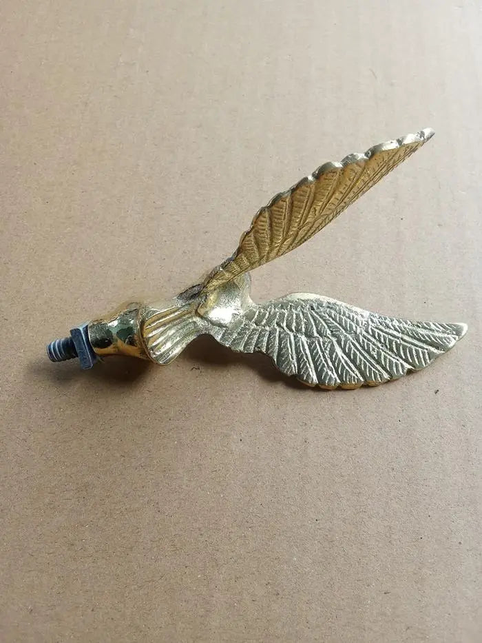 Handcrafted eagle front mudguard ornament polished brass