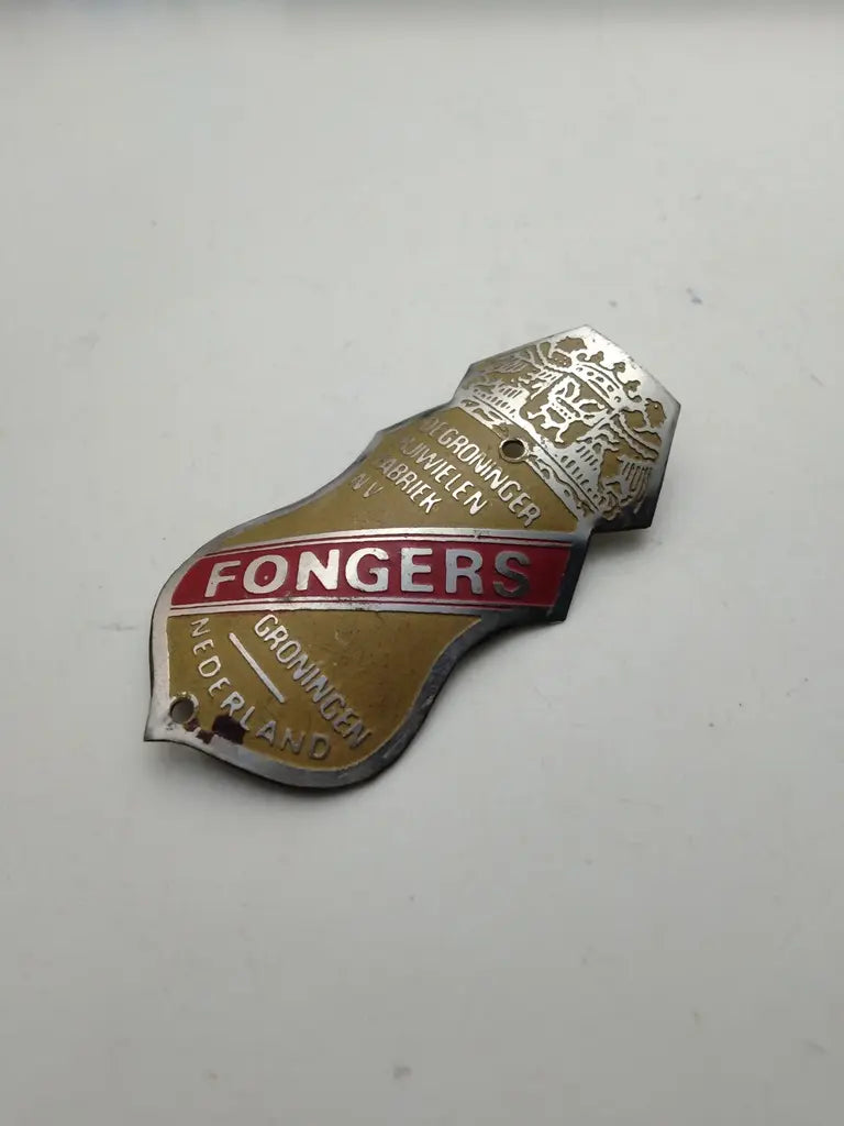Fongers vintage bicycle emblem New Old Stock head badge