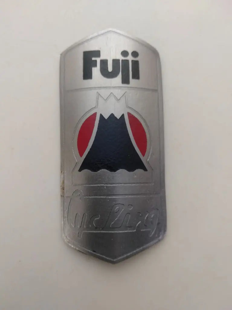FUJI Cycling bicycle head badge silver stainless steel handmade