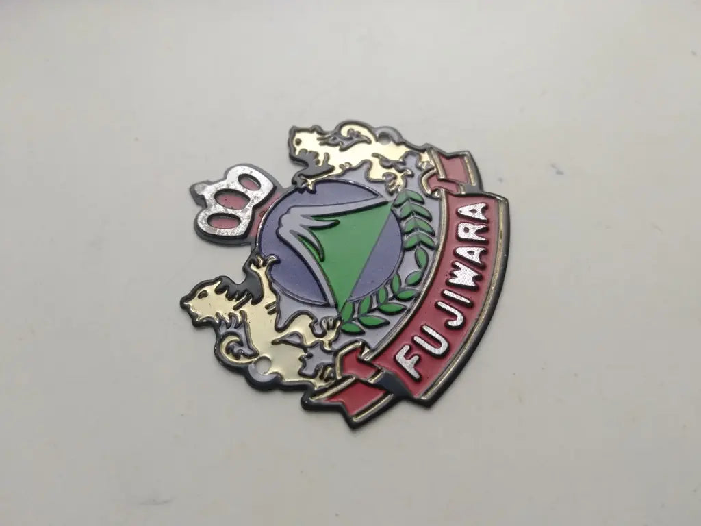 Original Fujiwara aluminum bicycle emblem head badge for restoration
