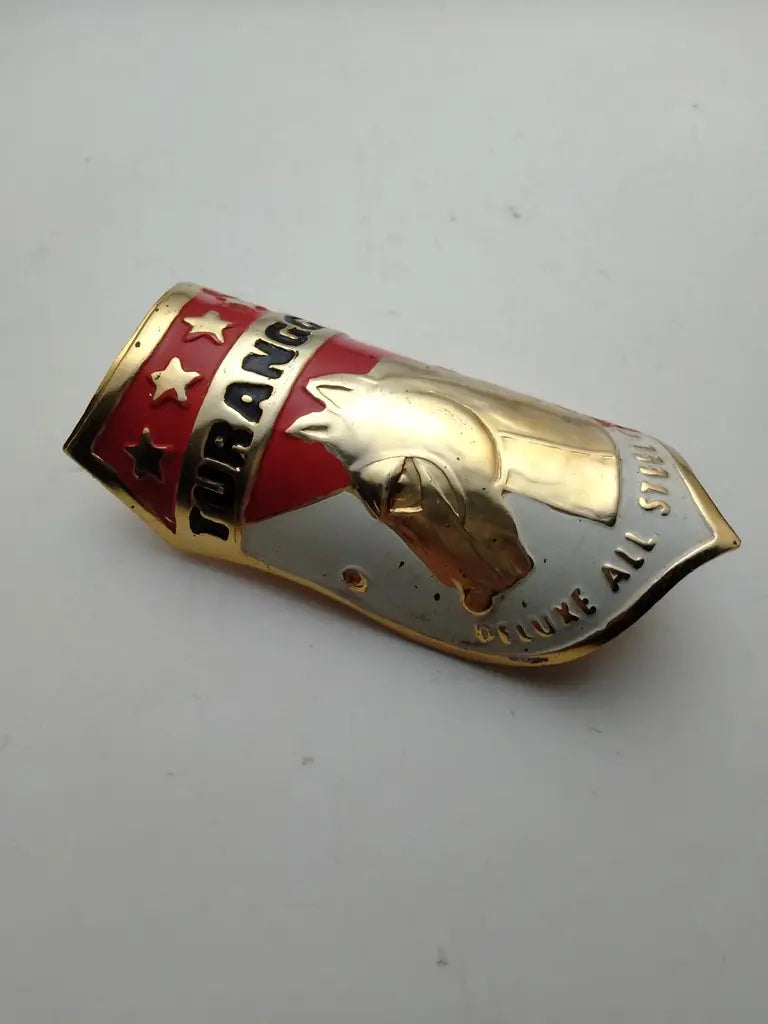 Golden Horse Turangga embossed aluminum bicycle head badge