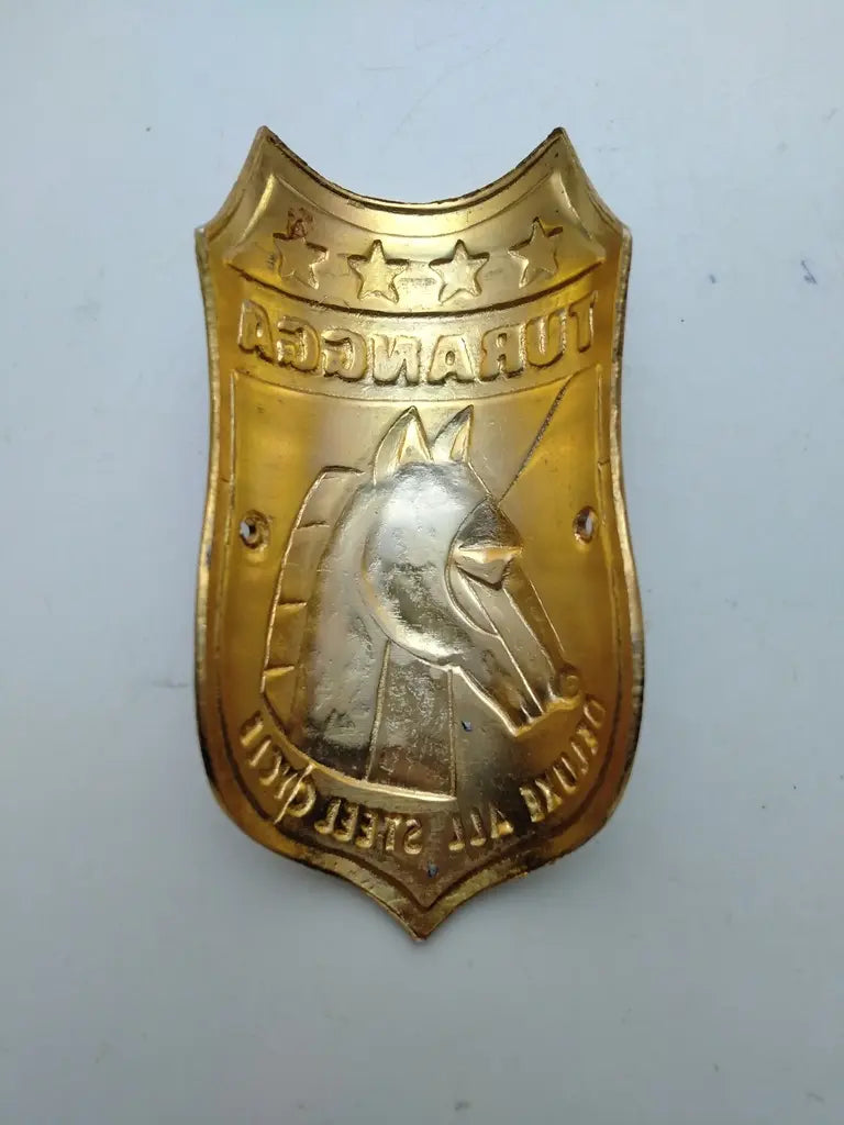 Golden Horse Turangga vintage bicycle head badge emblem