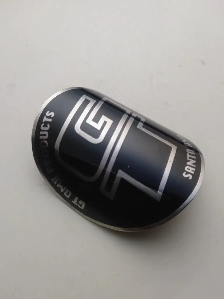 GT black BMX bicycle head badge emblem