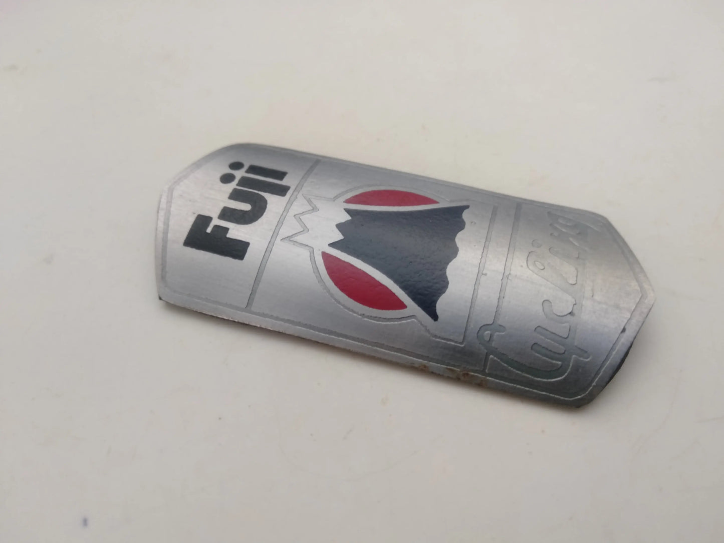 Silver FUJI Cycling head badge for classic steel frame bicycle