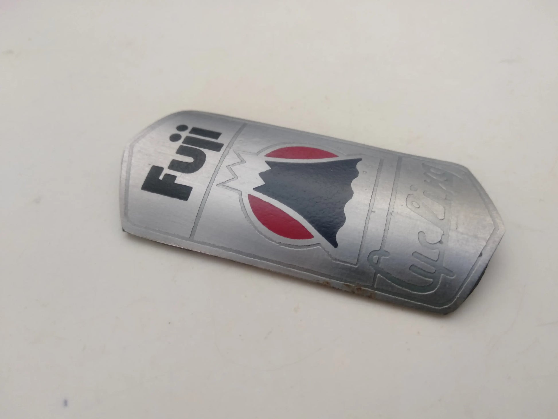 Silver FUJI Cycling head badge for classic steel frame bicycle
