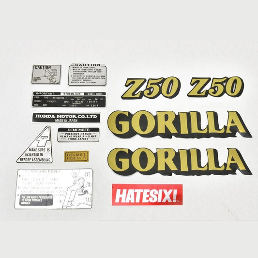 Sticker decal Honda dirt bike graphics Gorilla Z50 Side Cover Tank – vintage_bike_store