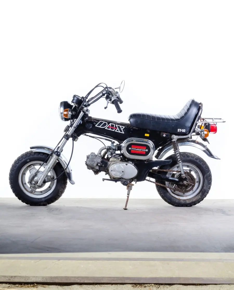 Honda DAX ST70 ST50 Black 1979 Motorcycle Decal Set Reproduction | Vintage Mini Bike Graphics