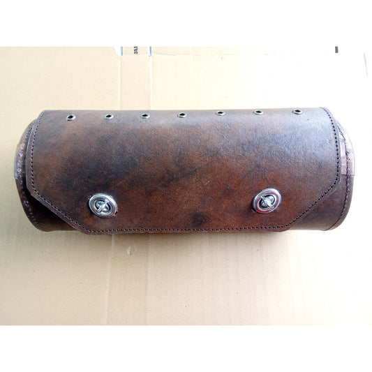Leather bicycle bag frame bag handle bar bicycle tool bag brown color 31x12.5cm (Free shipping) vintage_bike_store