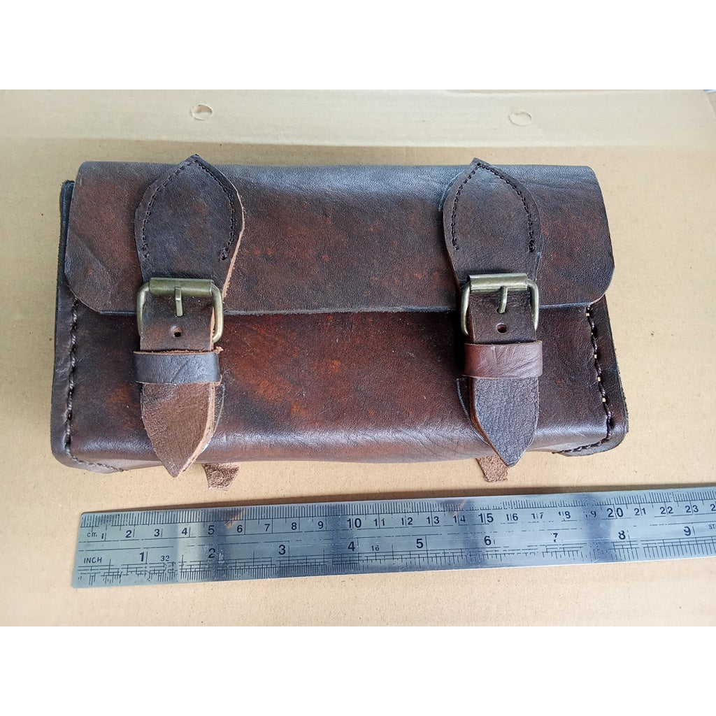Dark Brown Color Bicycle Motorcycle Tool Bag Bike Pouch handmade (Free shipping) vintage_bike_store