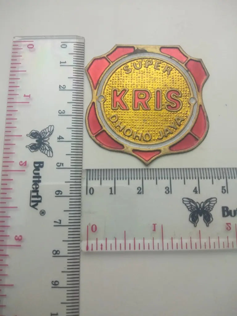 NOS Kris vintage bicycle head badge emblem