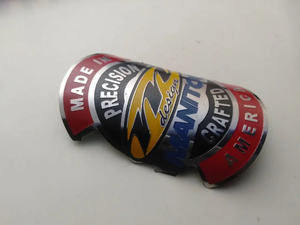 Manitou bicycle emblem 7.5 × 5.8cm stainless steel badge