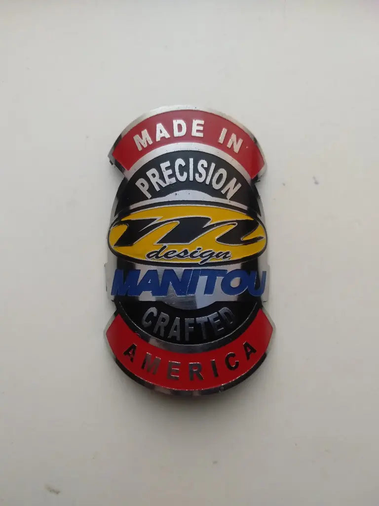 Manitou bicycle head badge stainless steel handmade emblem