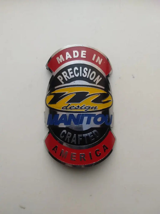 Manitou bicycle head badge stainless steel handmade emblem