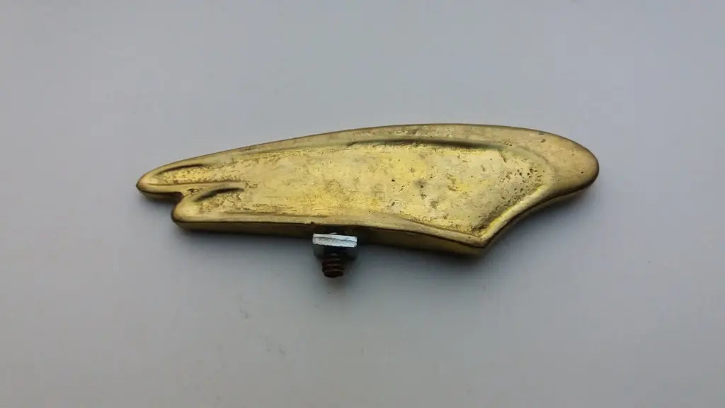Vintage brass Apollo mudguard emblem for bicycle restoration