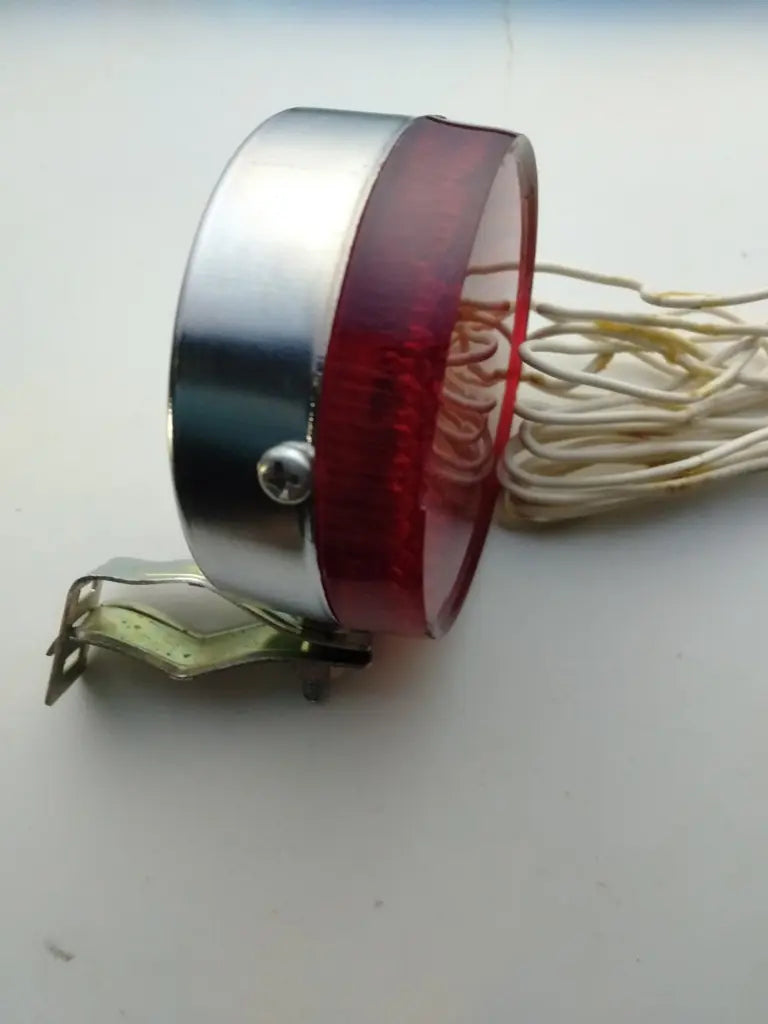 Early 2000s Made in Taiwan original vintage bicycle light packaging and product label.