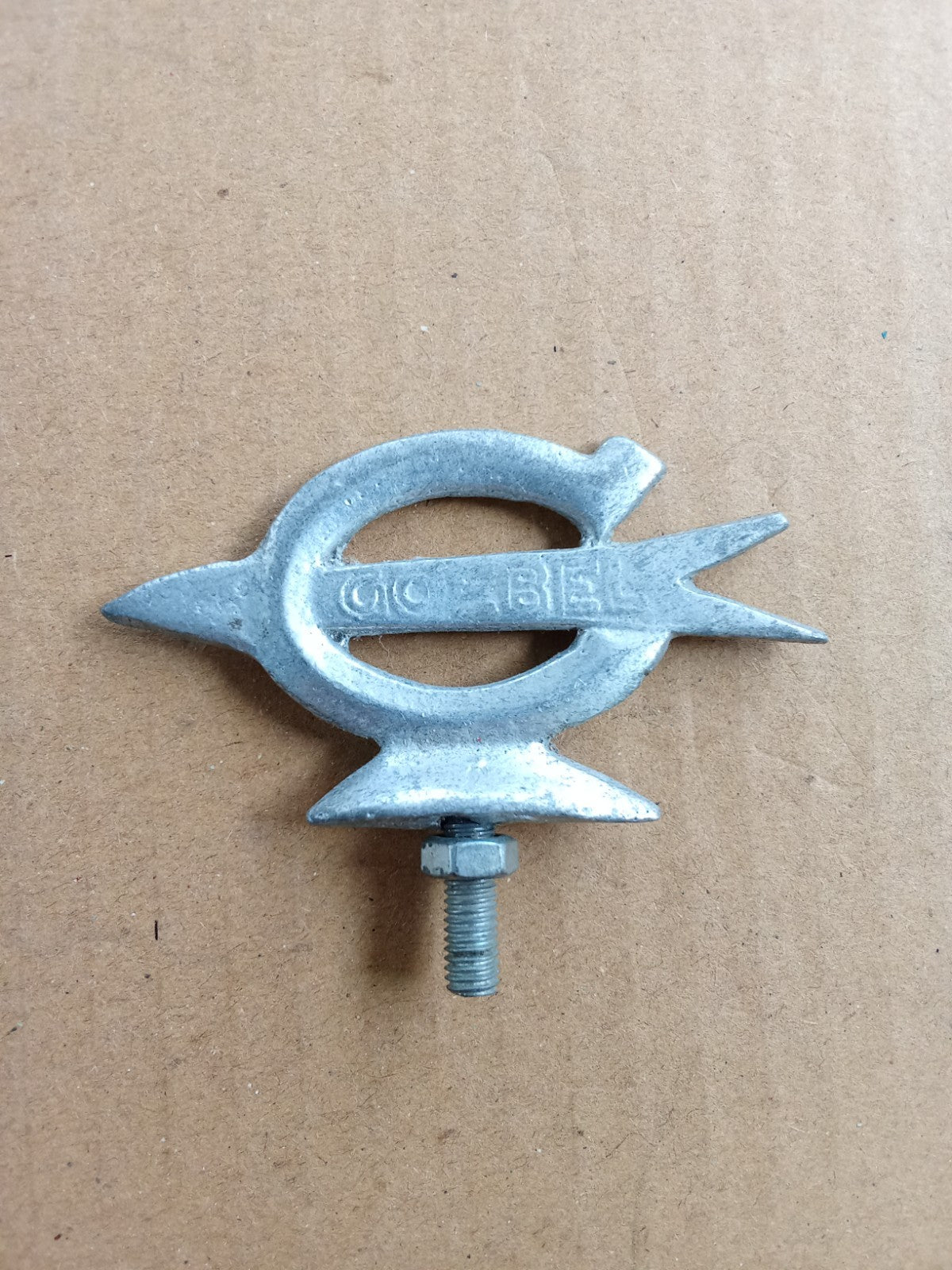 GOEBEL Bicycle Motorcycle Front Mudguard Emblem Badge Aluminum vintage_bike_store