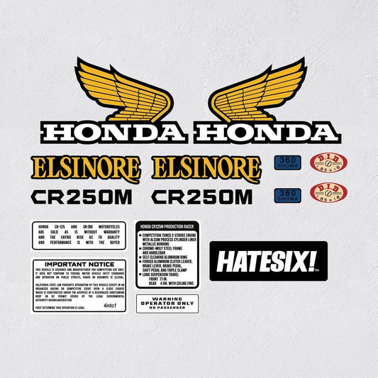 Sticker Decal Elsinore CR 250M cr 250 m 1973 1975 side cover tank (Free shipping) vintage_bike_store
