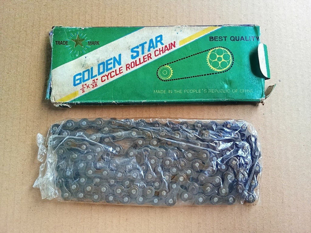 1 Pc GOLDEN STAR vintage chain single speed 116 Link for vintage bicycle NOS (Free shipping) vintage_bike_store