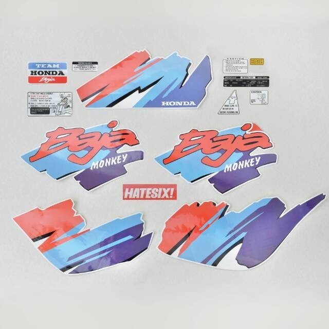 Sticker Decal Z50 Monkey baja blue side fuel cover tank (Free shipping) vintage_bike_store
