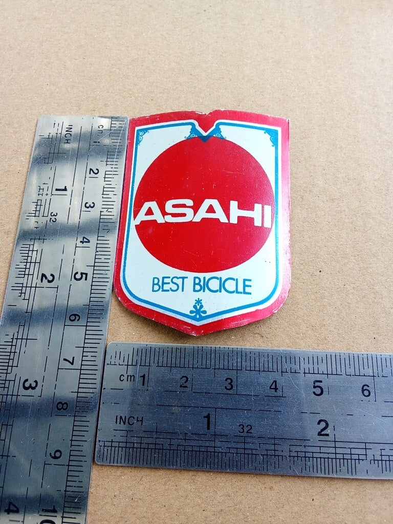 ASAHI Japan Best bicicle Head Badge Emblem Vintage Bicycle NOS vintage_bike_store