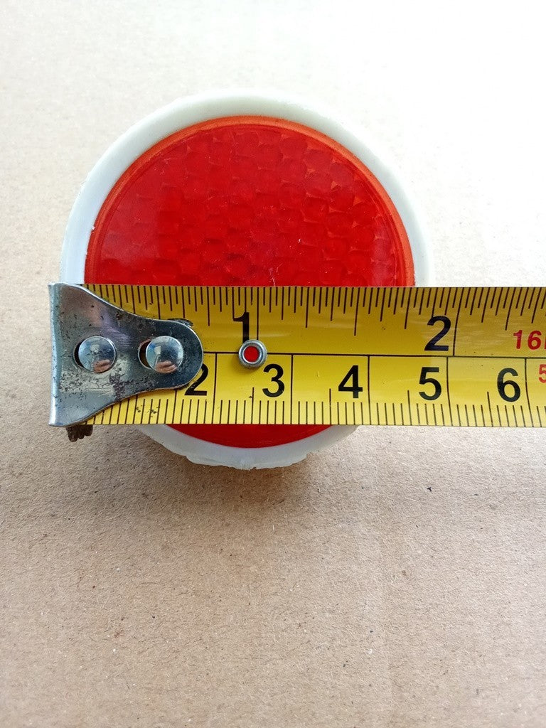 Vintage WHITE RED Bicycle reflector vintage_bike_store