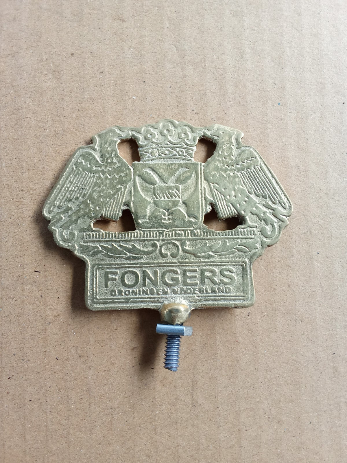 Bicycle Motorbike Front Mudguard Emblem Badge Brass For Fongers Vintage Bicycle (Free shipping) vintage_bike_store