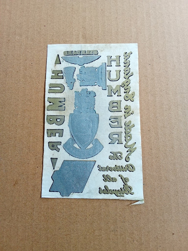 HUMBER Transfer Decal Sticker For Humber Vintage Bicycle NOS (Free shipping) vintage_bike_store