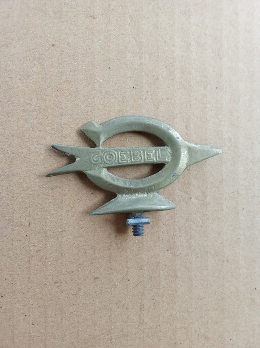 GOEBEL Brass Bicycle Motorcycle Front Mudguard Emblem Badge vintage_bike_store
