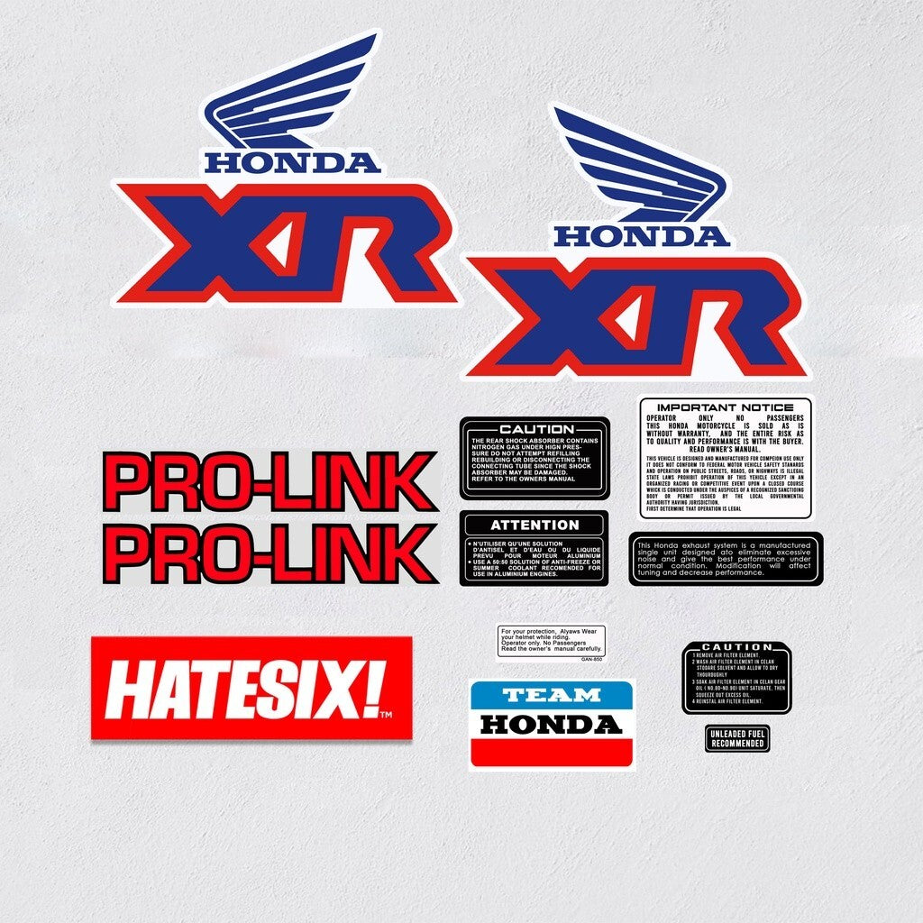 Sticker Decal Baja XR 250 1991 side cover tank (Free shipping) vintage_bike_store