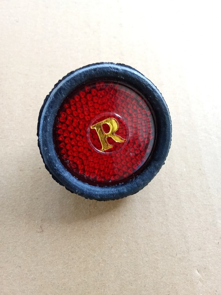 REFLECTOR PLASTIC RUBBER RED R Repro For Vintage Bicycle vintage_bike_store