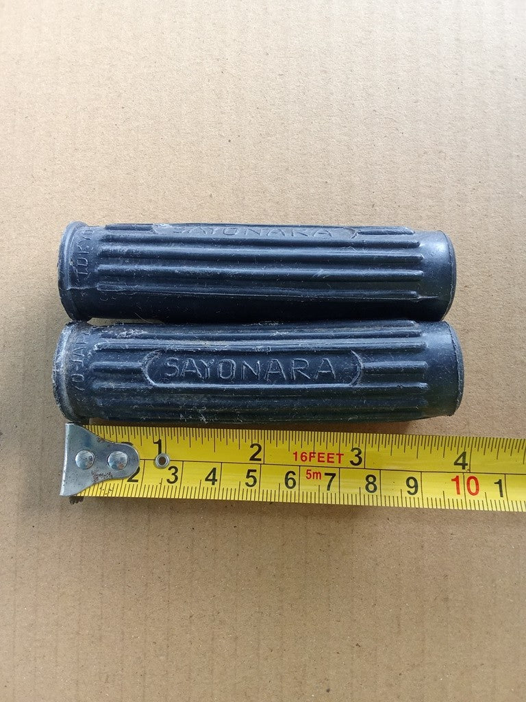 1 Pair Tricycle Mini Bicycle Handlebar Grips SAYONARA Black Color 3.7" length (Free shipping) vintage_bike_store