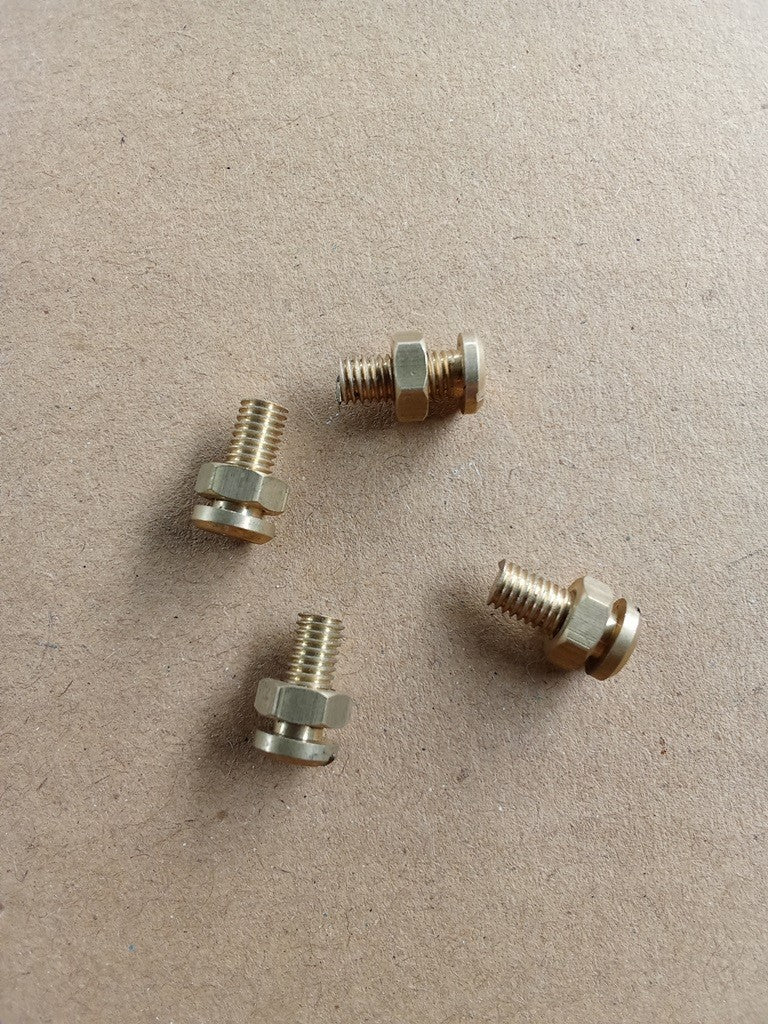 1 set (4 pcs) Vintage Bicycle rear and front mudguards bolt and nut mount brass vintage_bike_store