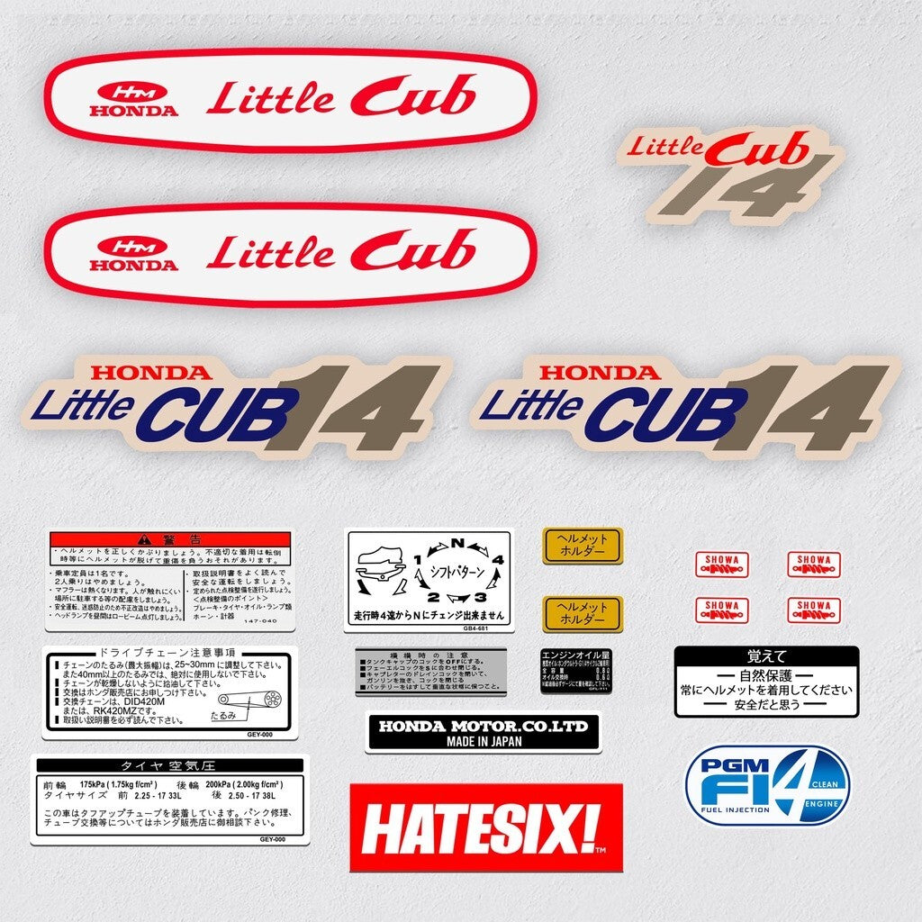 Sticker Decal Little Cub 14 side cover tank (Free shipping) vintage_bike_store