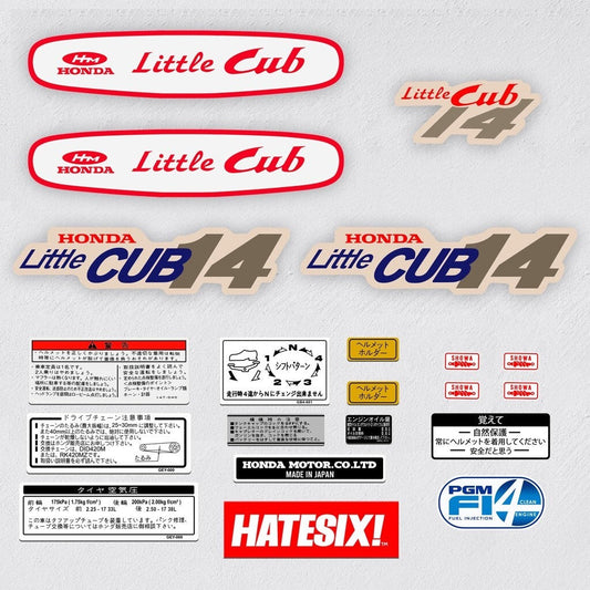 Sticker Decal Little Cub 14 side cover tank (Free shipping) vintage_bike_store