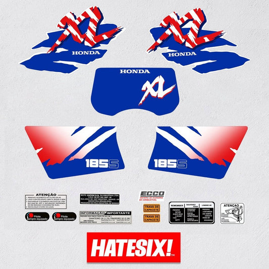 Sticker Decal XL 185S Brasil Version side cover tank (Free shipping) vintage_bike_store