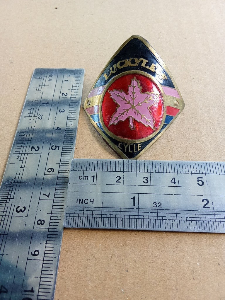 LUCKY LEAF Emblem Head Badge For Vintage Bicycle NOS vintage_bike_store