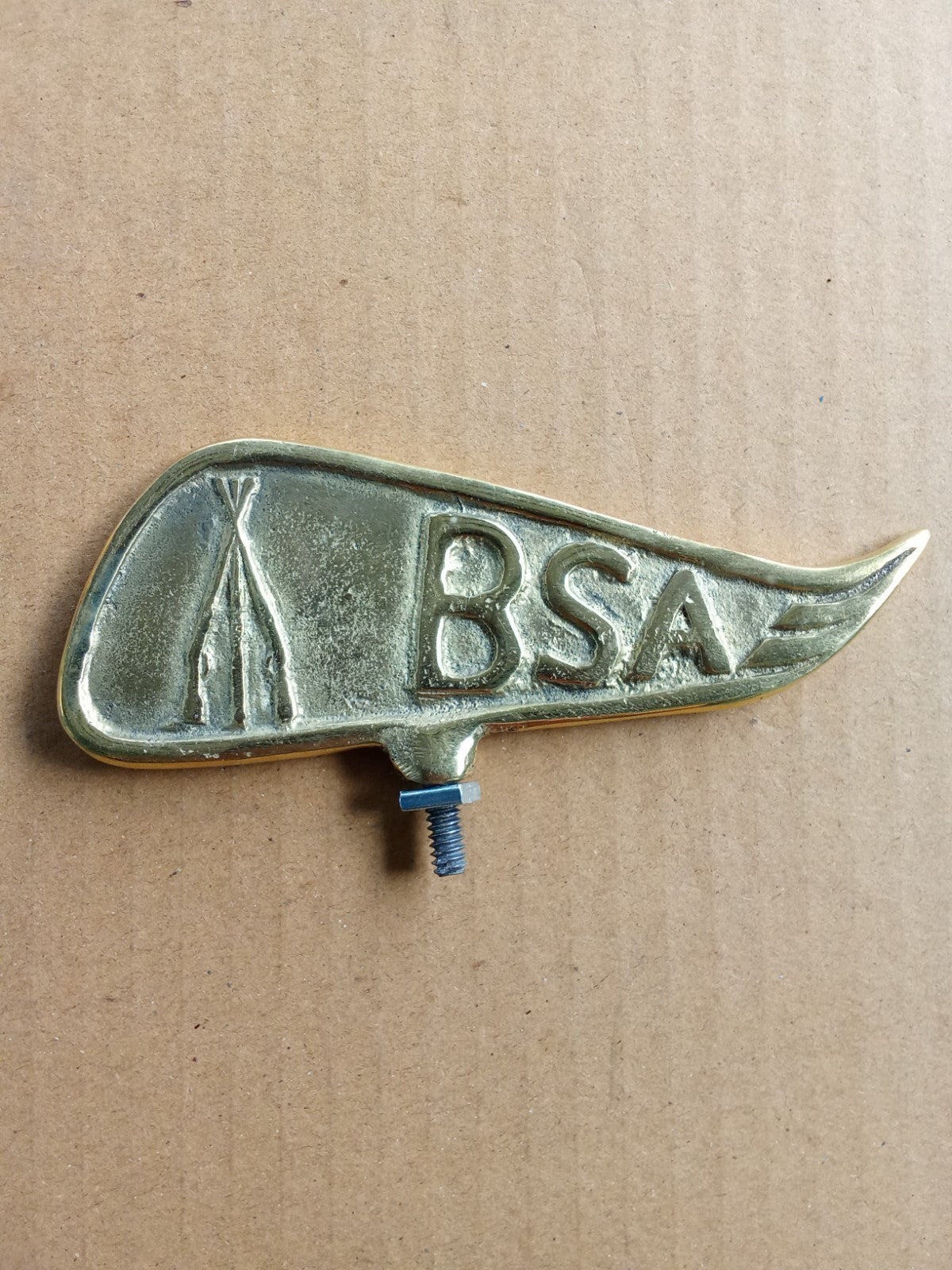 LONG WING Bicycle Motorcycle Front Mudguard Emblem Brass for vintage bicycle vintage_bike_store
