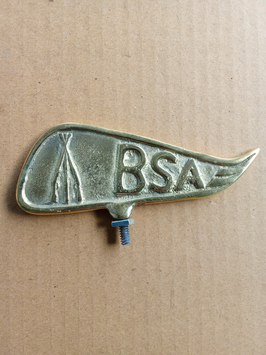 LONG WING Bicycle Motorcycle Front Mudguard Emblem Brass for vintage bicycle vintage_bike_store