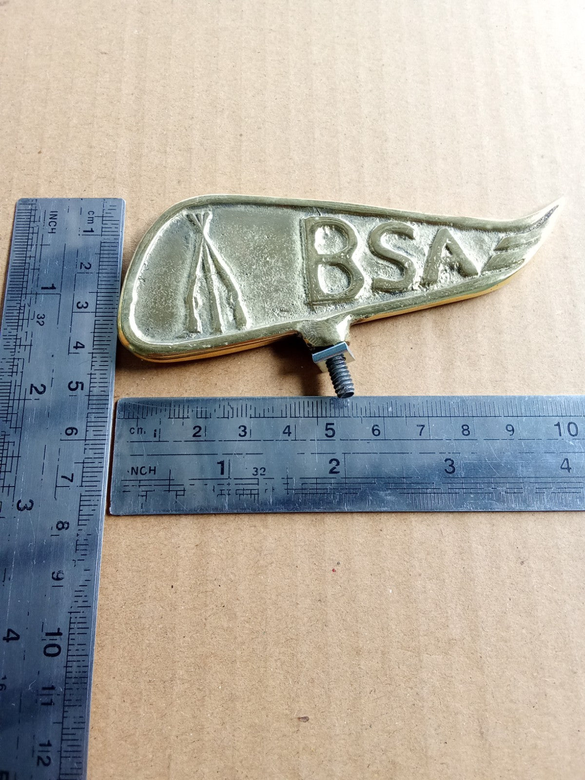 LONG WING Bicycle Motorcycle Front Mudguard Emblem Brass for vintage bicycle vintage_bike_store