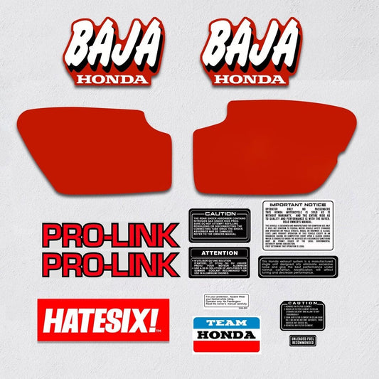 Sticker Decal XRL Baja 1987 side cover tank (Free shipping) vintage_bike_store