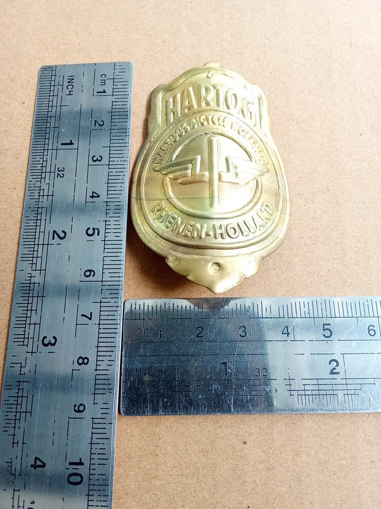 HARTOG Golden Head Badge Emblem For Hartog Vintage Bicycle (Free shipping) vintage_bike_store