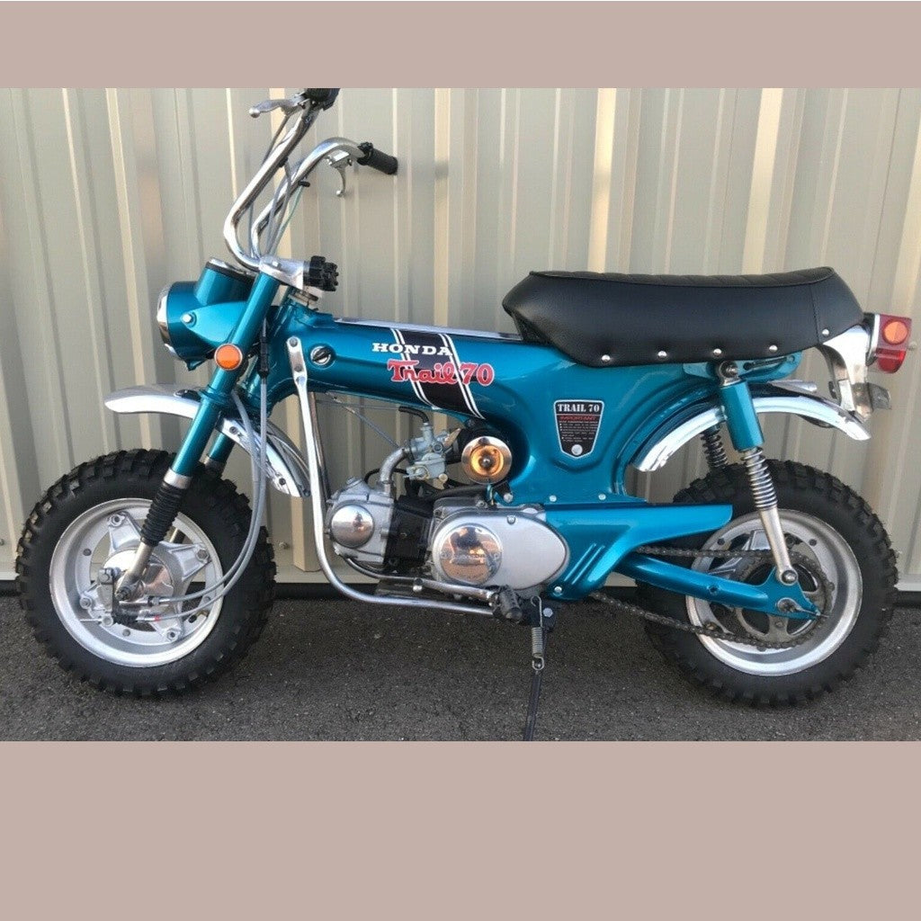 Sticker Decal Dax ST70 Trail CT70 Black side cover tank (Free shipping) vintage_bike_store