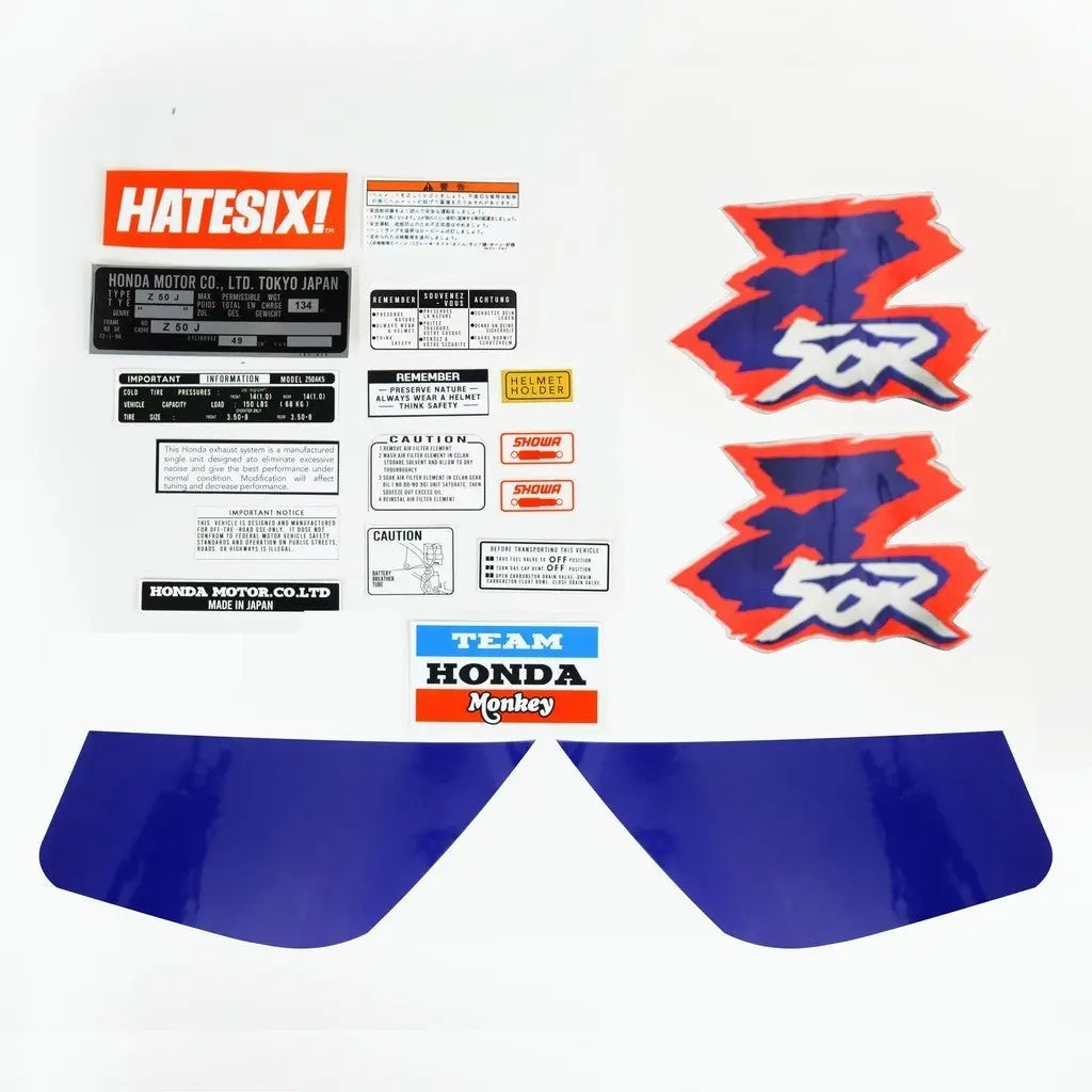 Sticker Decal Z50 Monkey Z50R 1993 side fuel cover tank (Free shipping) vintage_bike_store