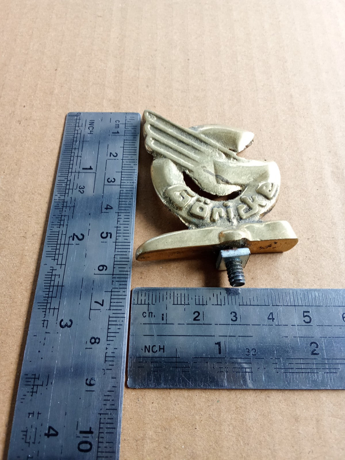 GORICKE BRASS Bicycle Motorcycle Front Mudguard Emblem Badge vintage_bike_store