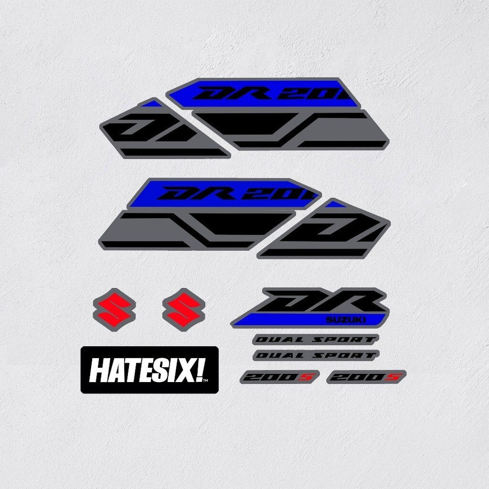 Sticker Decal DR 2020 side cover tank (Free shipping) vintage_bike_store