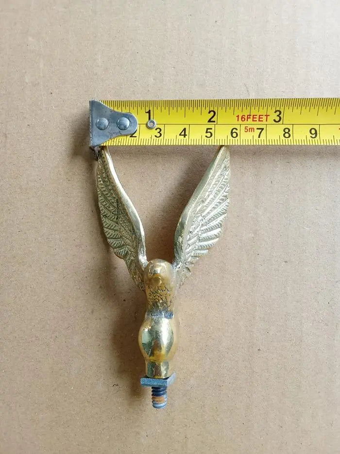 Vintage bicycle eagle brass mudguard badge 9cm tall